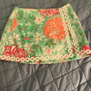 Lilly Pulitzer Lenore Resort Wear Skort Skirt Womens 0